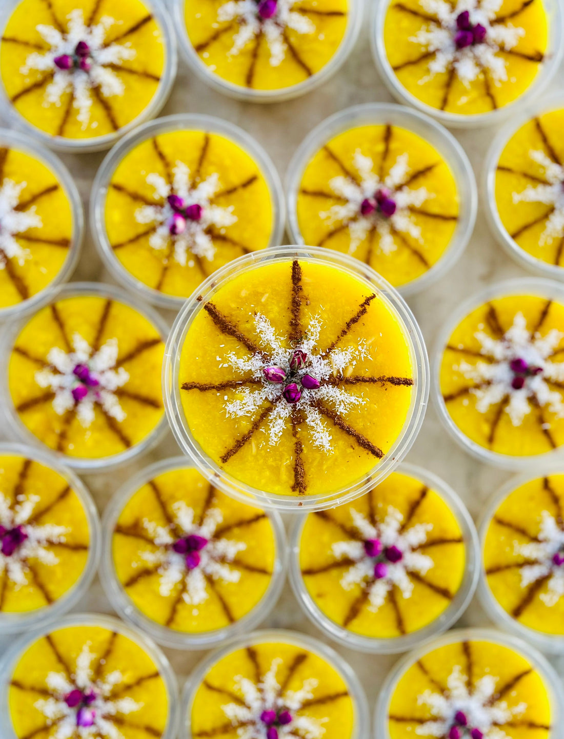 Saffron Sholeh Zard — Saffron Dessert in Round Cups