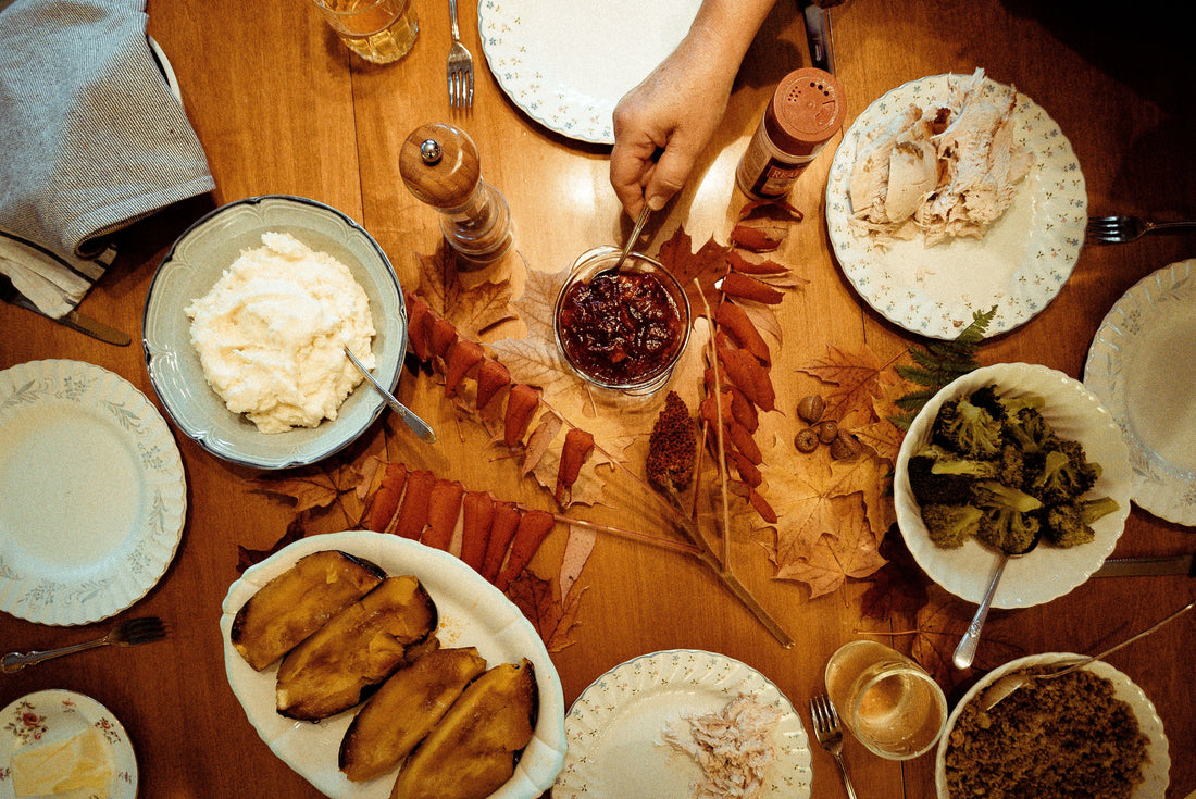 Dining Table with golden fried fish