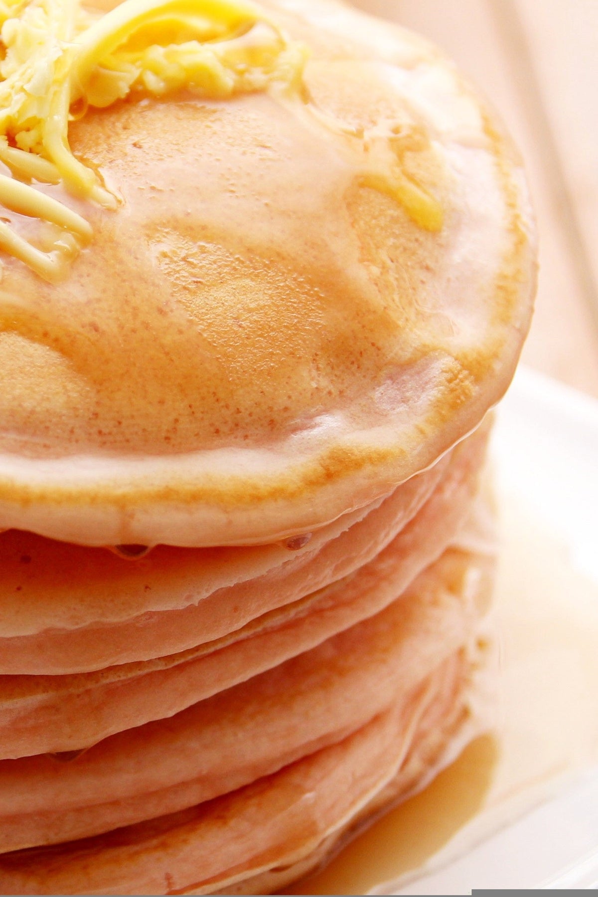 saffron infused honey butter on the pankakes